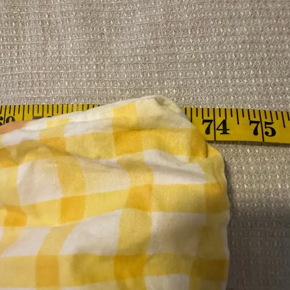 Vintage Anna French Bear Nursery Crib Duvet Cover Shams Yellow Soft Cotton 50x74